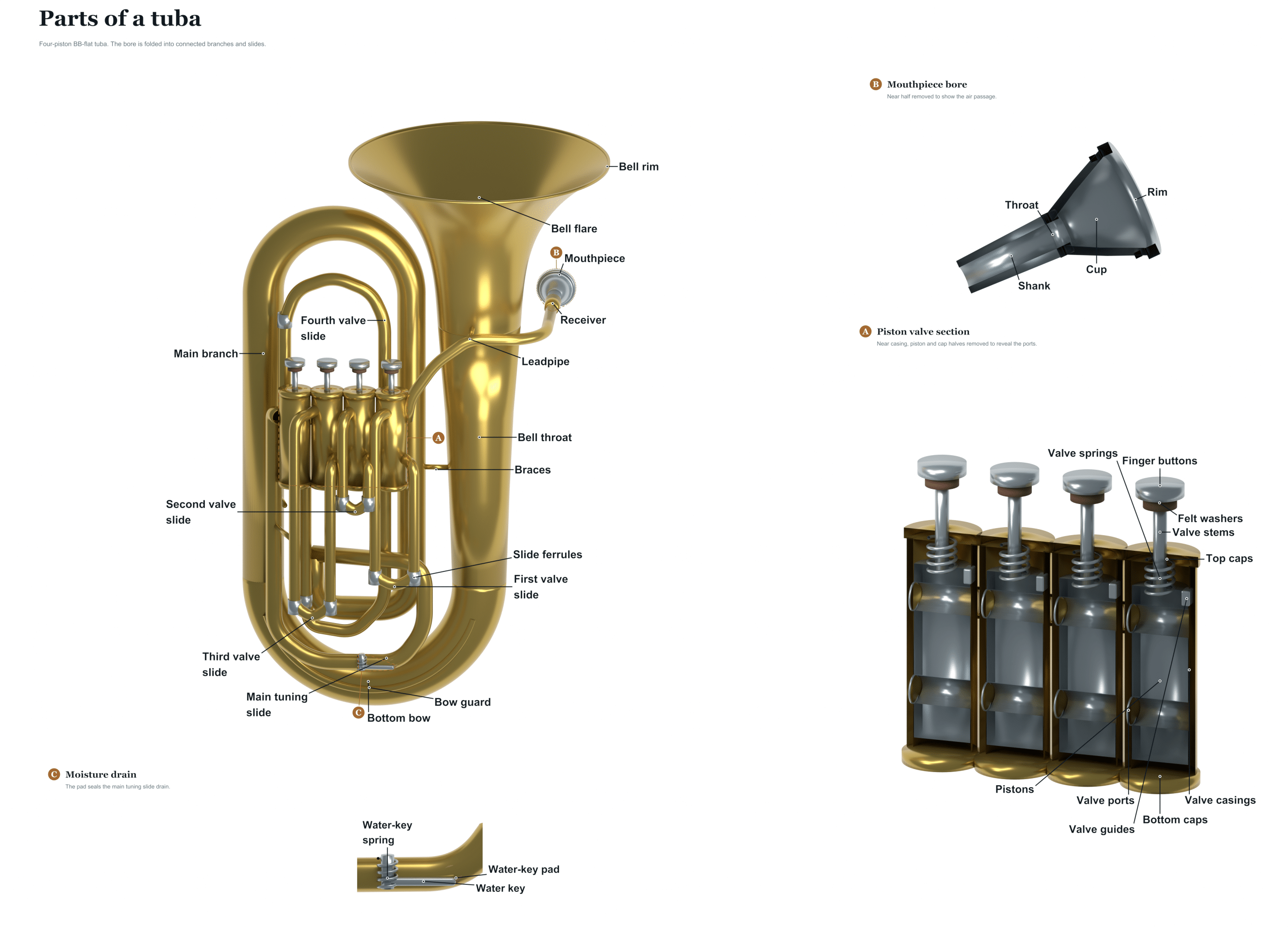 parts of a tuba diagram